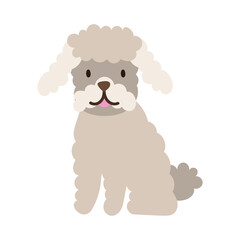 cute dog pet hand draw style icon