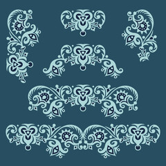 Vector ornamental vintage design elements