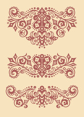 Vector ornamental vintage design elements