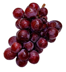 red grapes isolated on white background