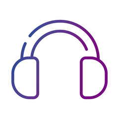 headset audio device gradient style icon