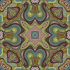 Vector abstract ethnic hand drawn seamless pattern