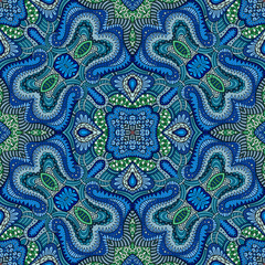 Vector abstract ethnic hand drawn seamless pattern