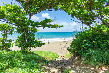 Beautiful beach in Yucun Park, Manzhou Township, Pingtung County, Taiwan