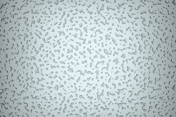 Glass with water drops on it, 3d rendering.