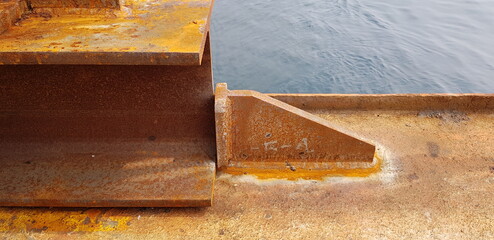 Deck view of an offshore support vessel 