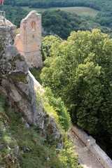 Entrance to Castle of Csesznek from above