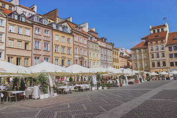 Naklejka premium old town square in warsaw