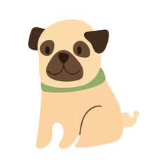 cute dog pet hand draw style icon
