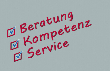 Fototapeta premium Beratung, Kompetenz und Service, Es stimmt alles!