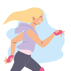 Isolated woman skating vector design