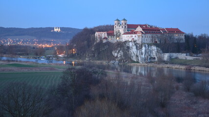 View of Tyniec Benedictine Abbey and Vistula River