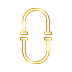 elegant archery frame decoration golden gradient style icon