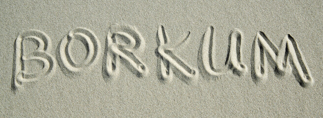 Schriftzug im Sand 