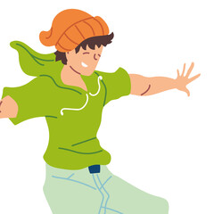 Isolated man avatar skater vector design