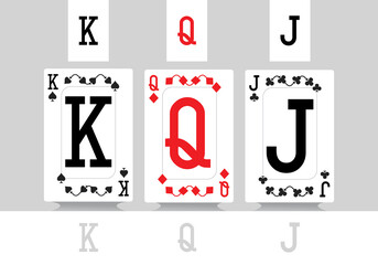 Playing Cards King, Jack, Queen