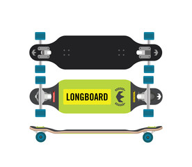 Skateboard vector illustration (Use for stickers, t-shirt, decals typography,logos and design elements)