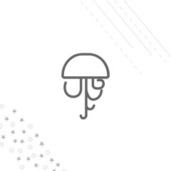 Jellyfish isolated line icon for web and mobile