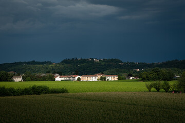 Obraz premium Beautiful countryside landscape in Altavilla Vicentina, Veneto