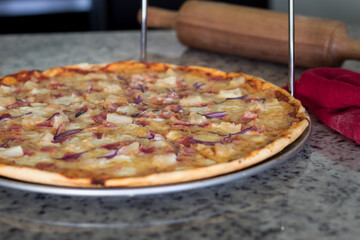 Homemade pizza traitional tasty food