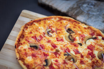 Homemade pizza traitional tasty food