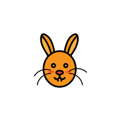 Rabbit vector icon illustration design