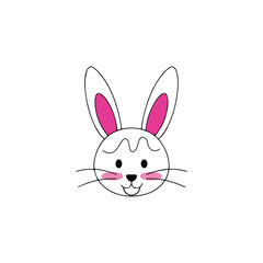 Obraz na płótnie Canvas Rabbit vector icon illustration design