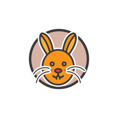 Rabbit vector icon illustration design