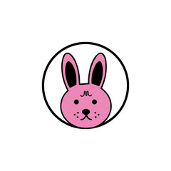 Rabbit vector icon illustration design