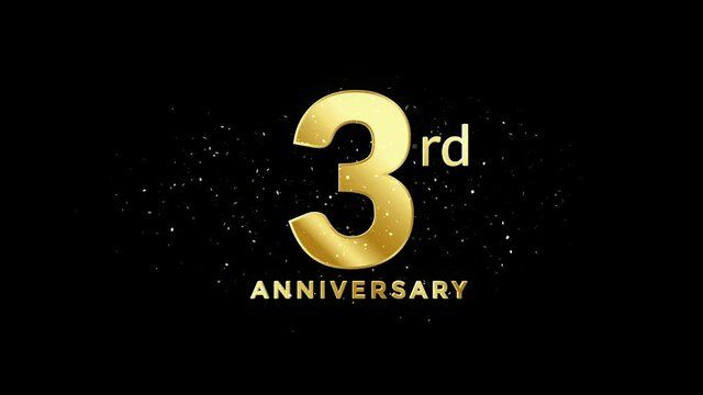 3 rd Anniversary Text Alpha Channel