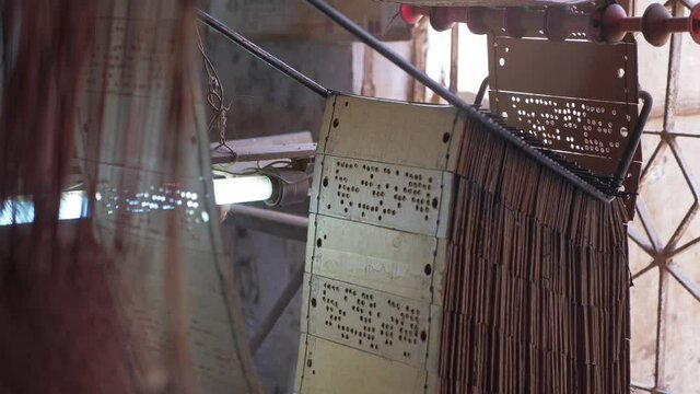Banarasi Saree weaving machine templates used for Katan Sarees in Dhaka, Bangladesh
