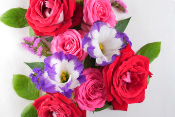 Red flower. Flower in garden at sunny summer or spring day. Flower for postcard beauty decoration and agriculture concept design. Colorful flower.