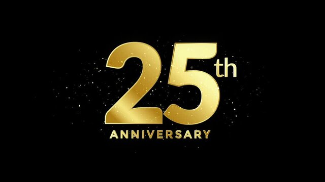 25 th Anniversary Text Alpha Channel