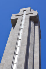 Obraz premium View from Plaza de España, Santa Cruz de Tenerife, Canary Islands, Spain. Religious cross monument