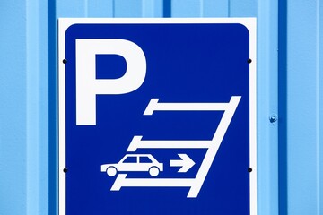 Reverse parking only sign on a wall