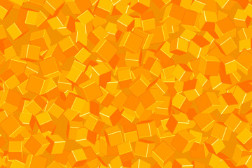 Obraz premium Golden Cubes Seamless Pattern, 3D Illustration