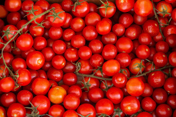 Cherry tomato photography, top view