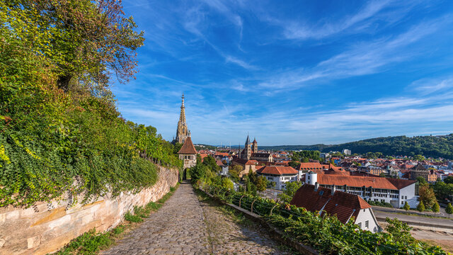 panorama of  esslingen city
