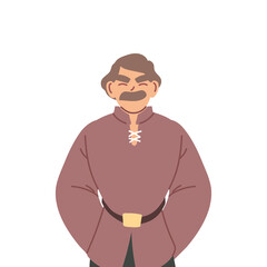 Medieval man cartoon vector design