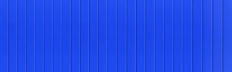 Fototapeta premium Panorama of Blue Corrugated metal background and texture surface or galvanize steel