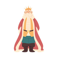 Medieval king man vector design