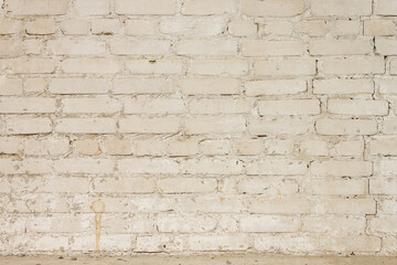 Old brick wall background. Close-up. Texture