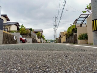 日本の住宅街の路上
