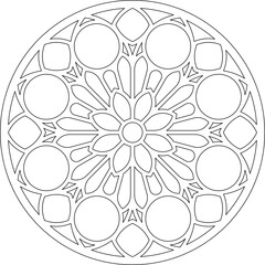 Rose Window, Fig. 17, round 1, base, square 1, framework