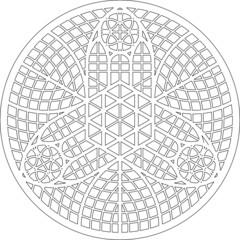 Rose Window, Fig. 17, round 2, triangular 2, framework