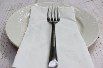 fork on a plate