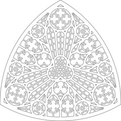 Rose Window, Fig. 17, triangular 3, half 1, framework
