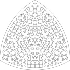 Rose Window, Fig. 17, triangular 3, round 1, framework