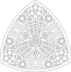 Rose Window, Fig. 17, triangular 3, square 1, framework