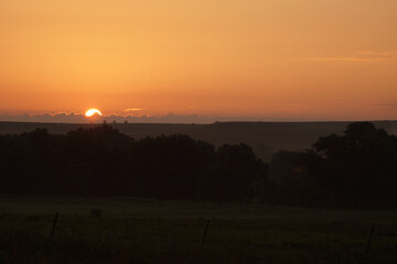 A gorgeous sunrise on the Kansas prairie.